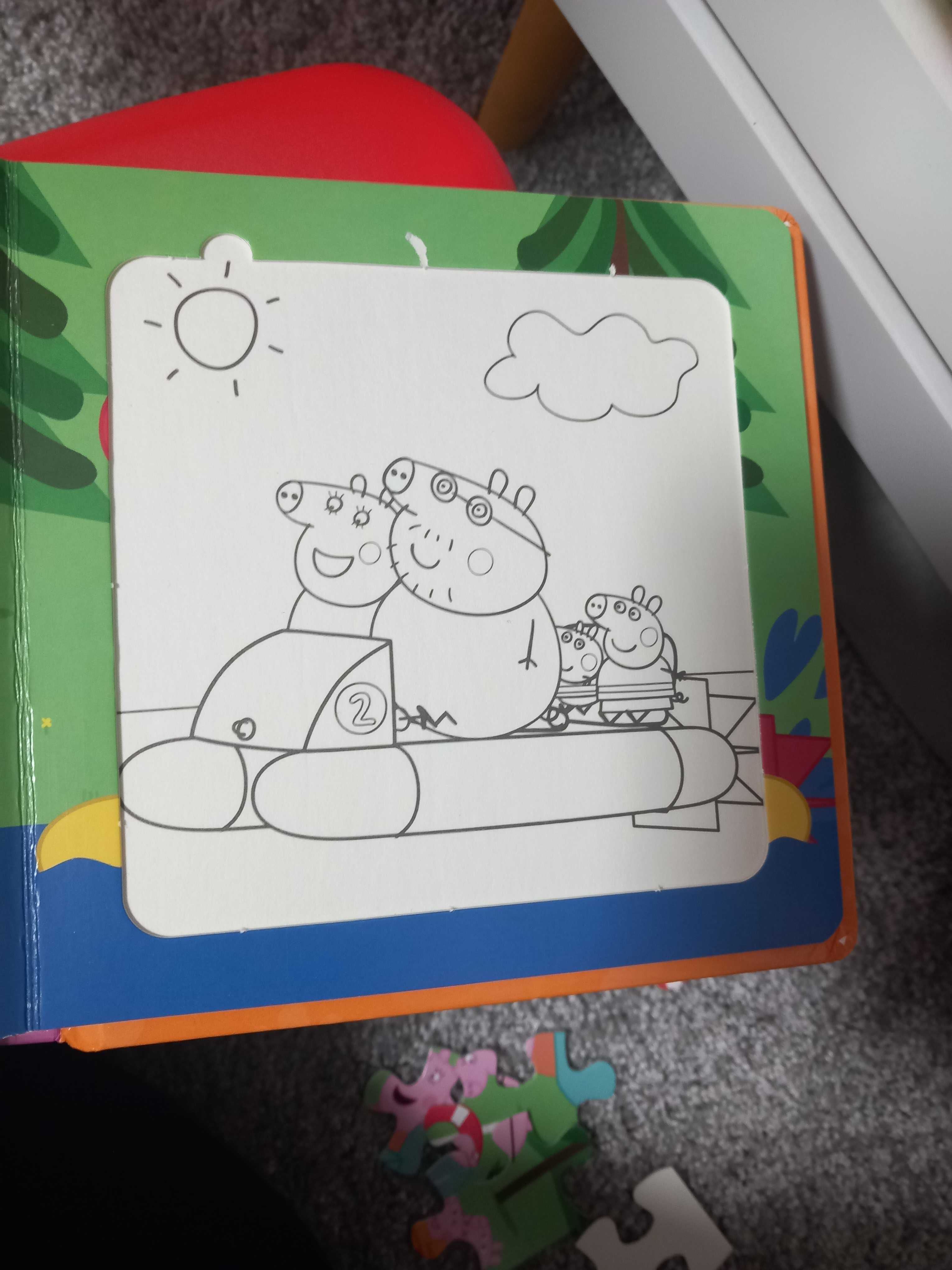 Peppa książeczka z puzzlami i kolorowankami