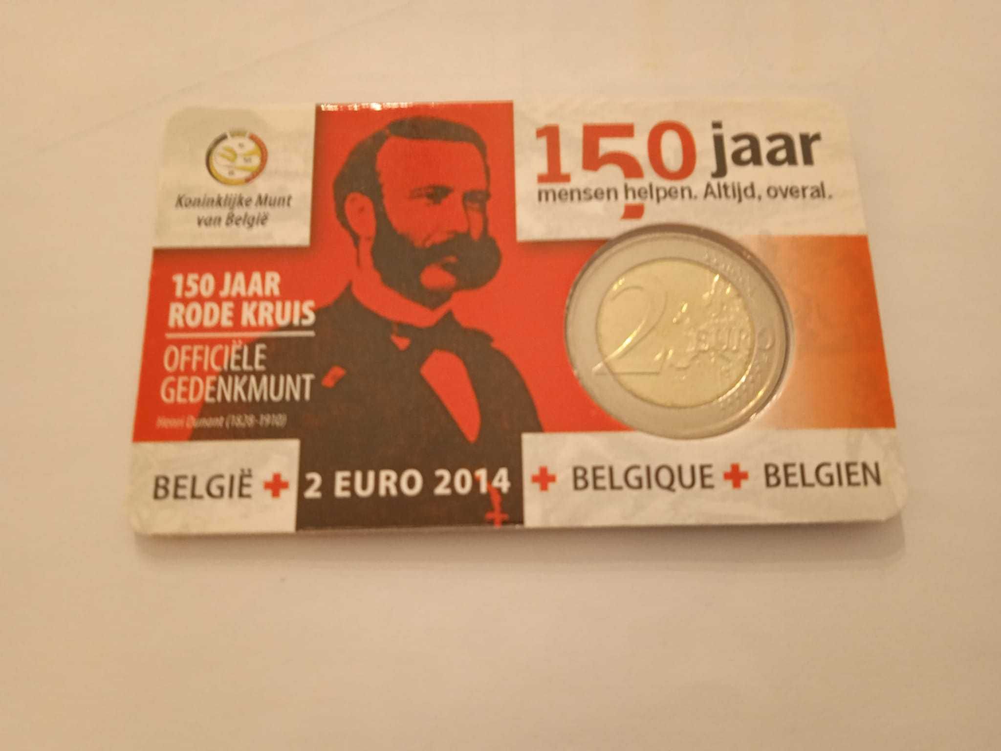 Moeda 2€ Bélgica Cruz Vermelha