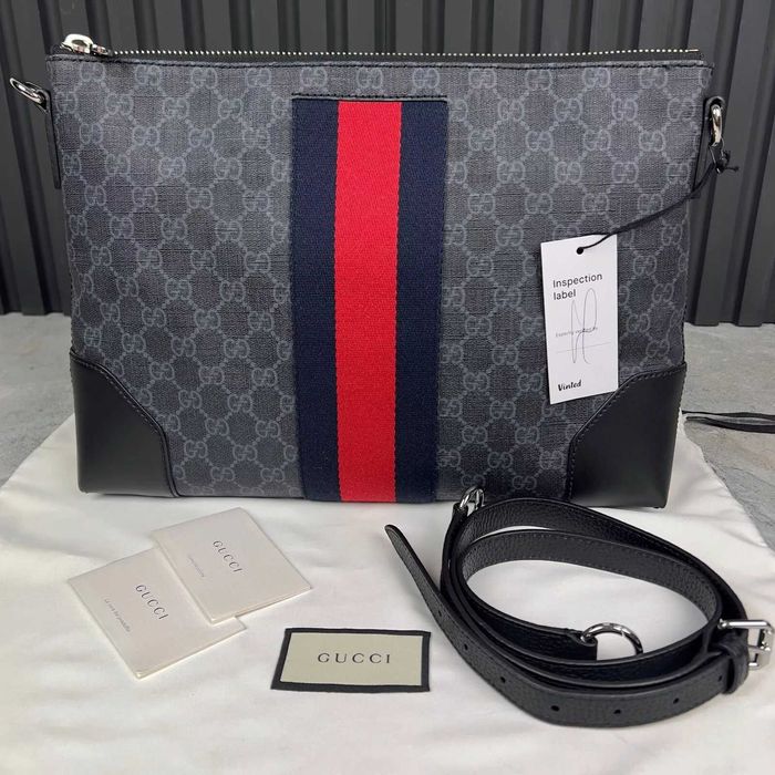 Gucci gg supreme crossboddy messenger bag оригінальна сумка кросбоді