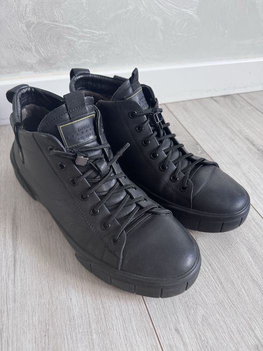 Черевички шкіряні/ теплі/ високі кеди/ 43 розмір