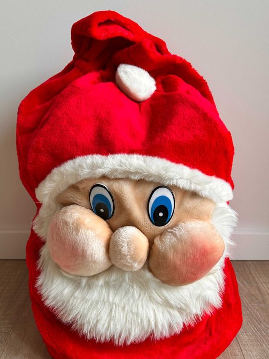 Saco para presentes com rosto Pai Natal