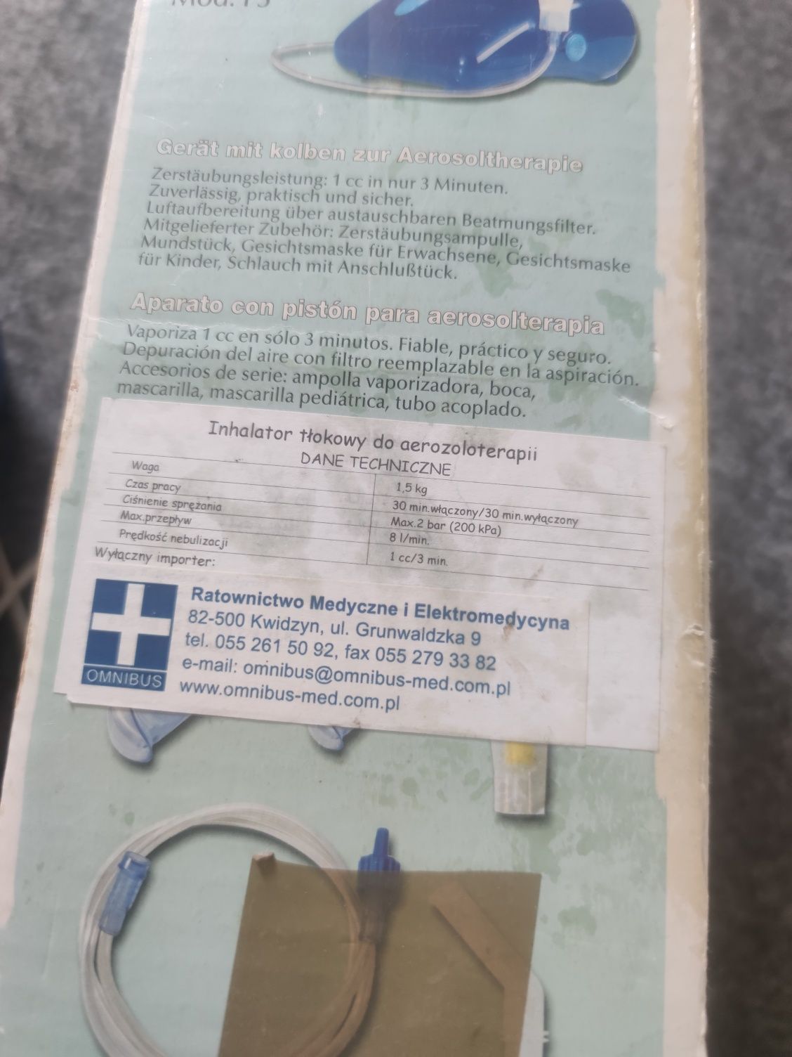 Inhalator dla dzieci z nowymi częściami