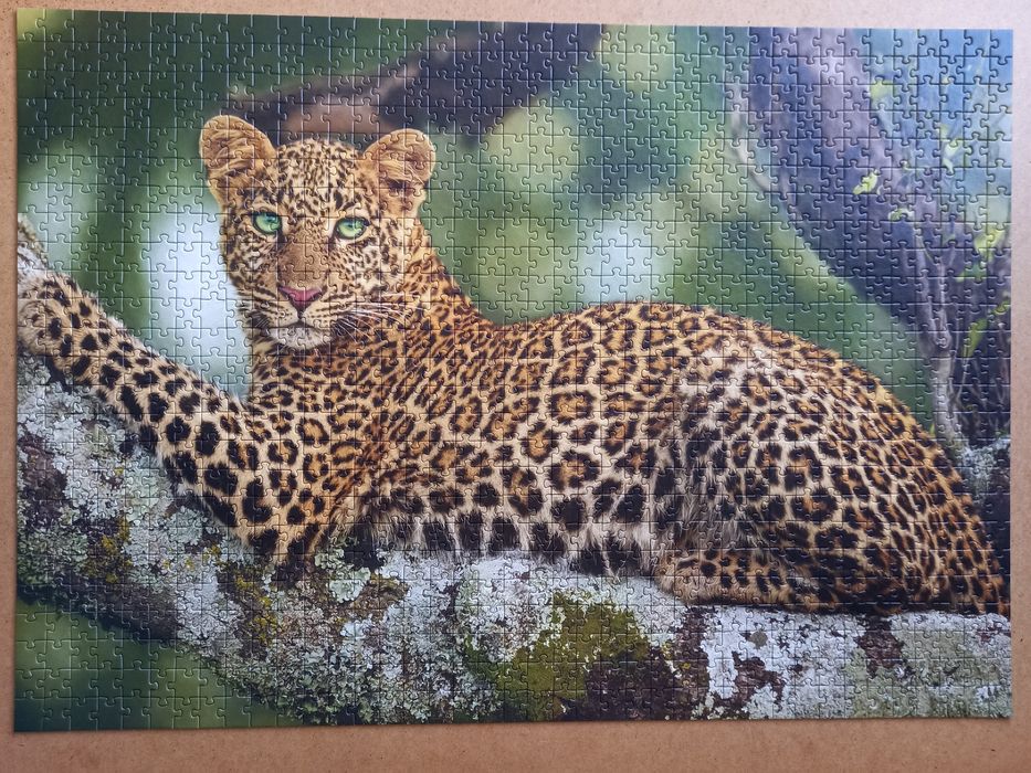 Puzzle Trefl 1000 elementów Lampart na gałęzi