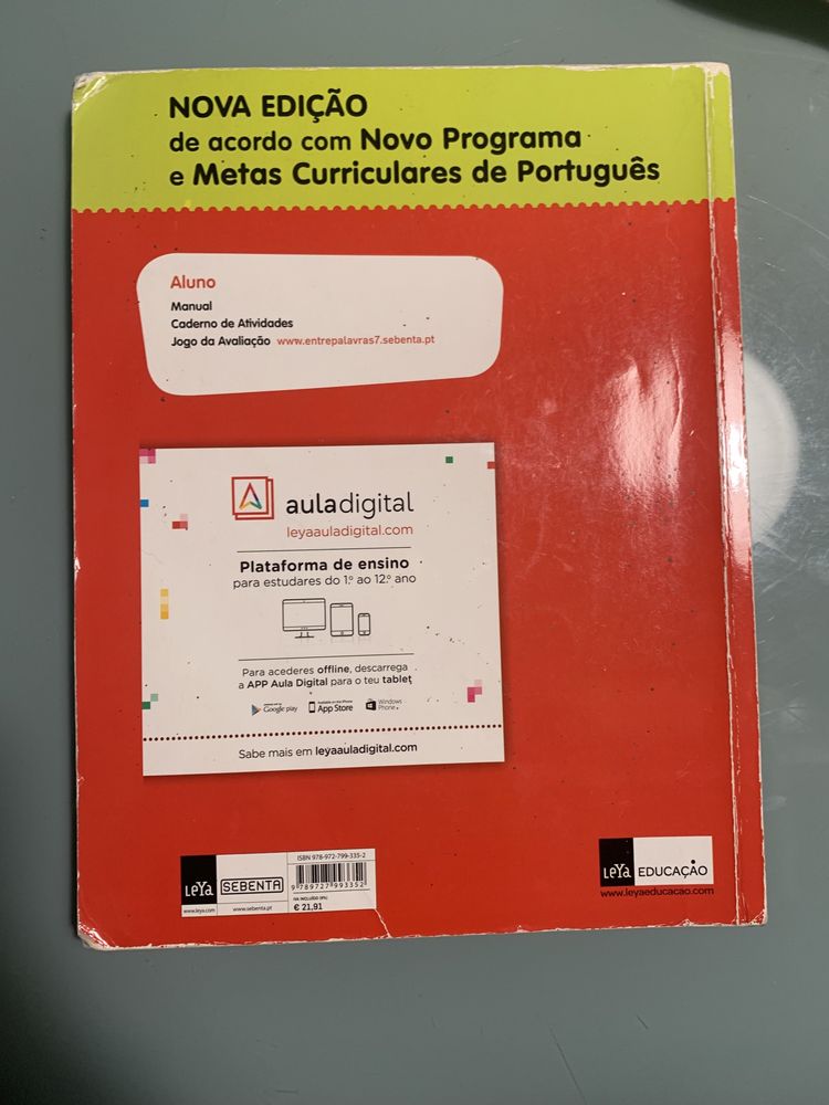 Manual Português “ENTRE PALAVRAS 7”