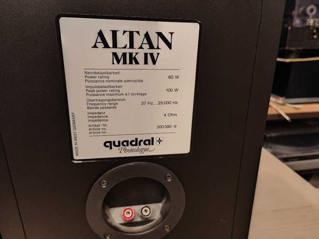 QUADRAL ALTAN MK IV ! Piękne monitory Vintage !