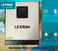 Гібридний інвертор із правильною синусоїдою Lexron 3K,3000W,24V
Основн