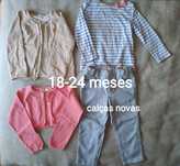 Roupas sandálias menina de 3 meses a 2 anos