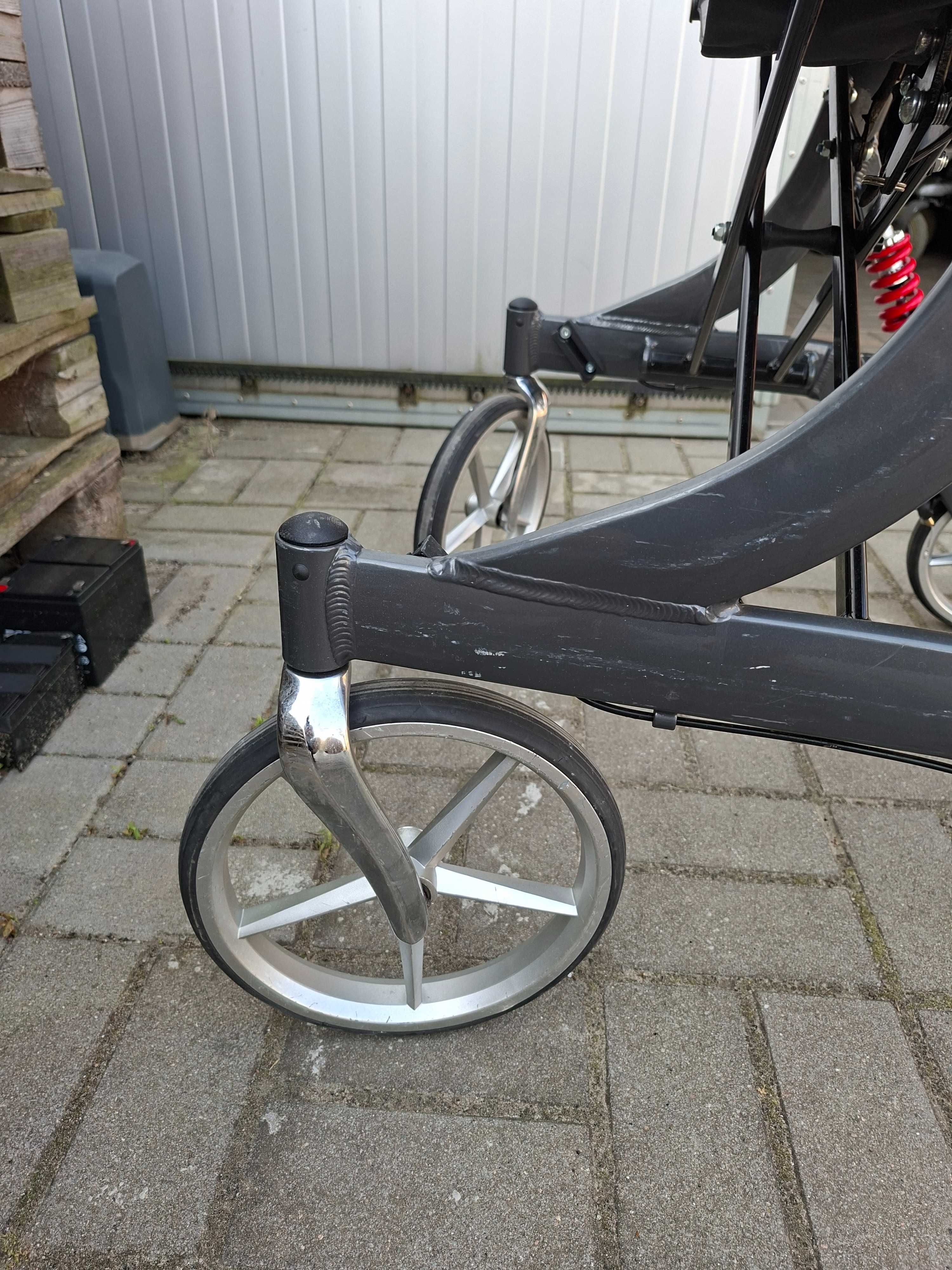 Balkonik Rollator Chodzik aluminiowy lekki składany siedzisko oparcie