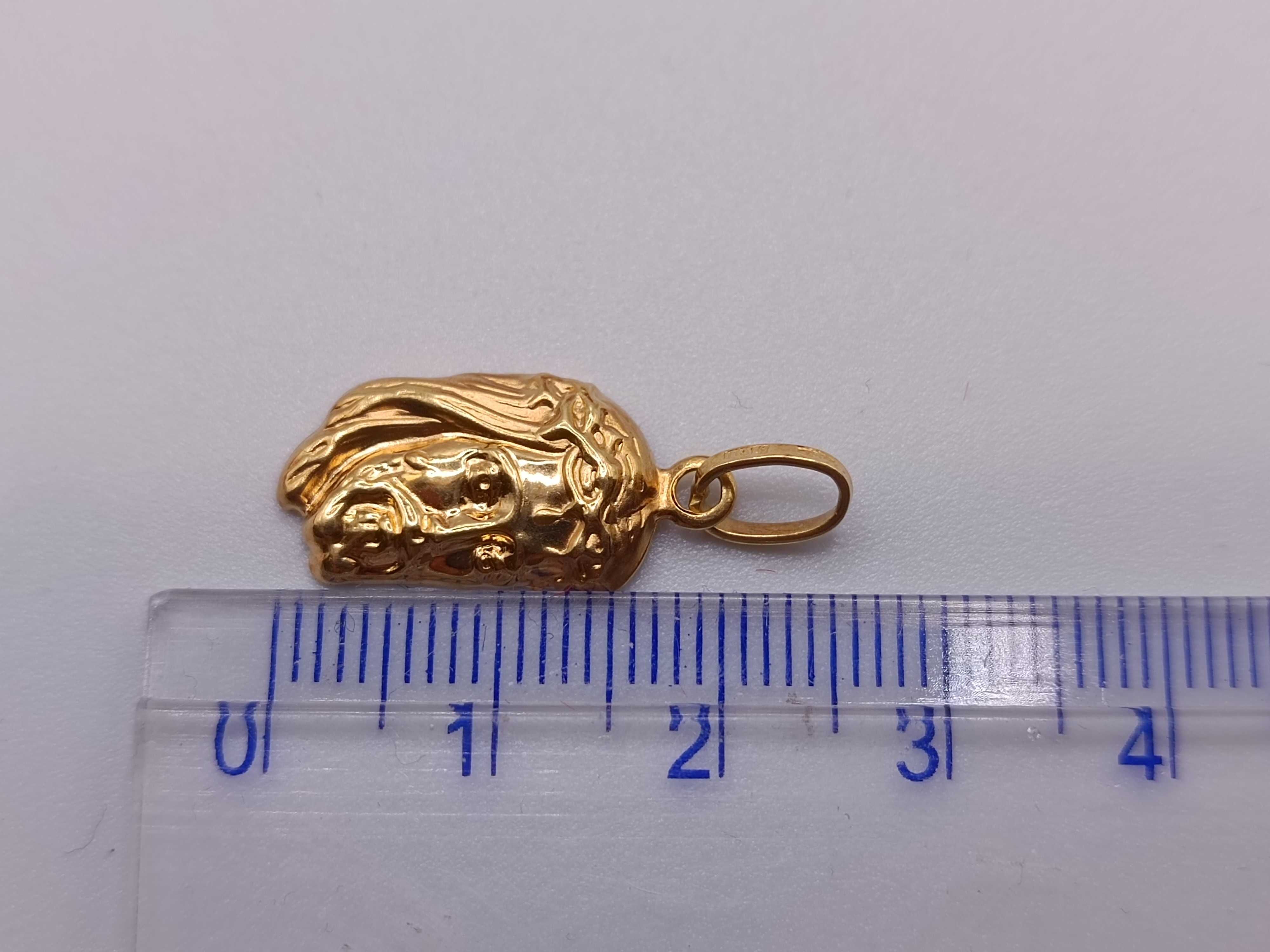 Złota Zawieszka Złoty Wisiorek Jezus Chrystus PR.750 18K 77/12/24s