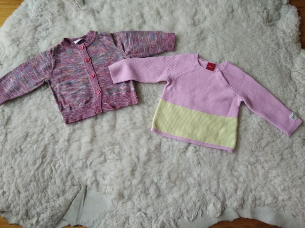 2 nowe sweterki dla dziewczynki r.68