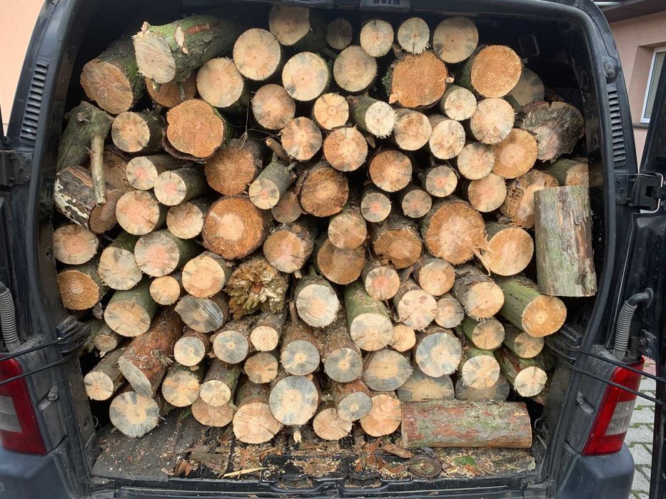 Drewno drzewo sosna , świerk opałowe kominkowe suche transport gratis