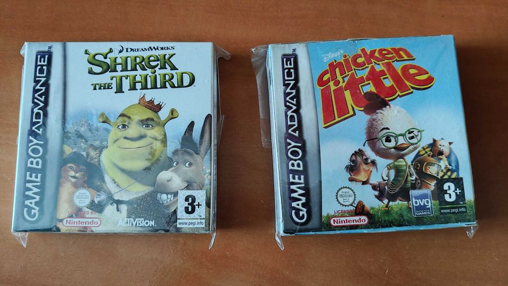 Shrek the third e Chicken Little completos para Game Boy Advance GBA