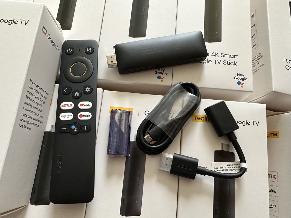 Realme 4K Smart Google TV Stick смарт тв приставка Android tv box