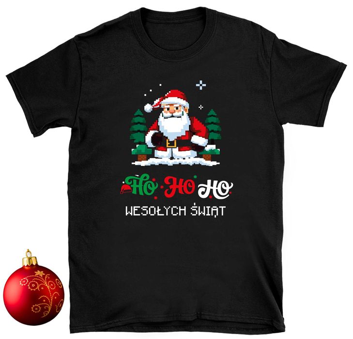 koszulka świąteczna Mikołaj styl gra Minecraft rozm. od 6 lat do 3XL