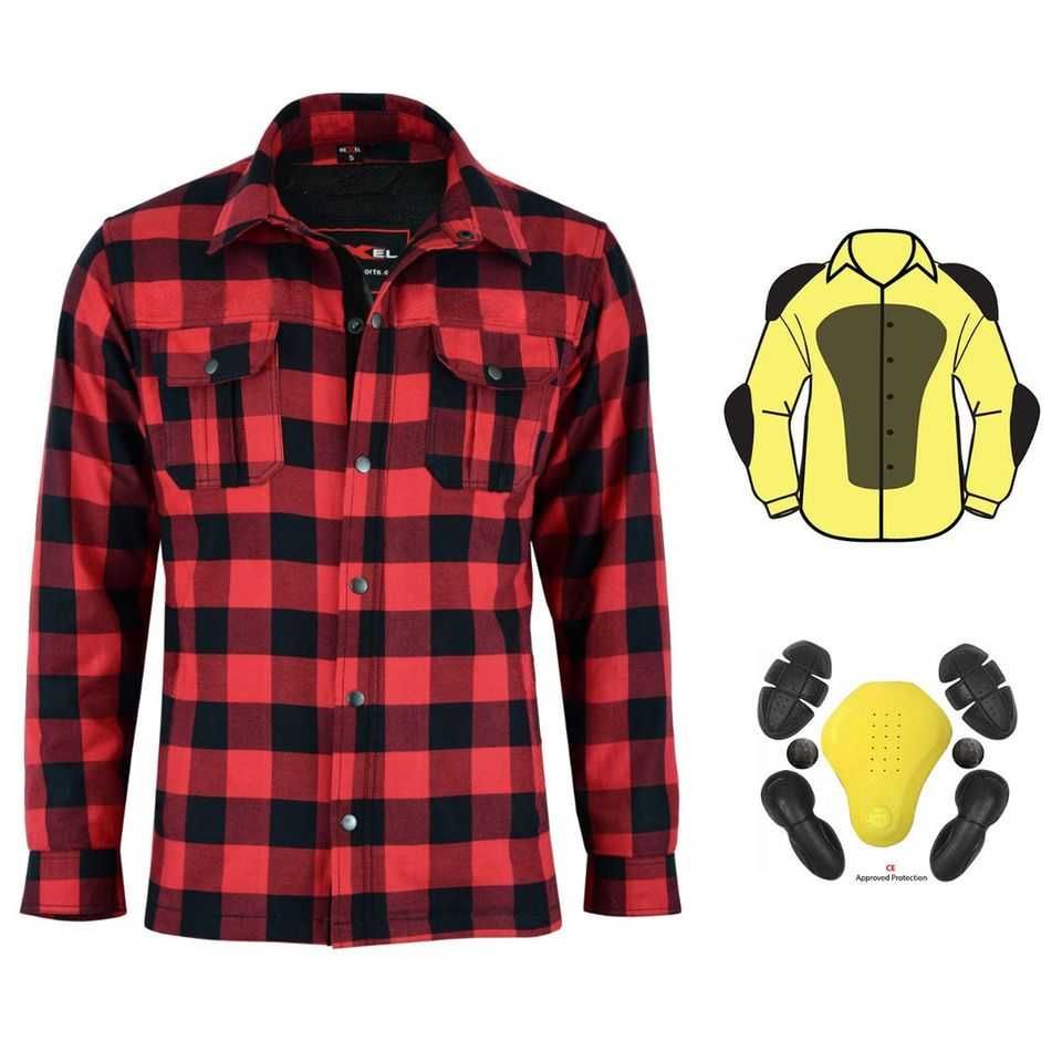 Camisa de motociclista acolchoada para moto CE (XS-6XL)