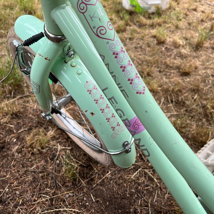 Rower le Grand Annie 16'' miętowy + kółka boczne + kij