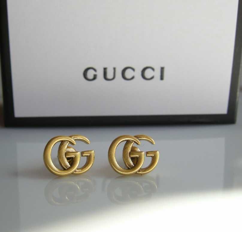 Gucci mosiężne kolczyki GG 12 mm Small