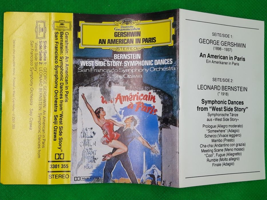 Kaseta Gershwin An American in Paris Bernstein West Side Story Ozawa