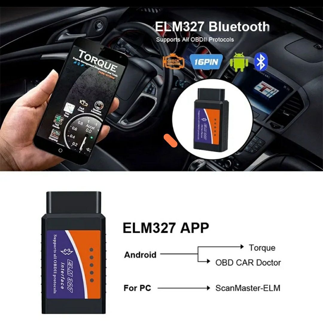 Bluetooth Elm 327 Interface OBD2 / OBD