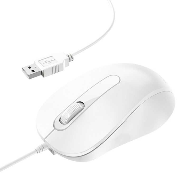 Комп'ютерна мишка Borofone BG4 1.5m USB провідна Best Quality White