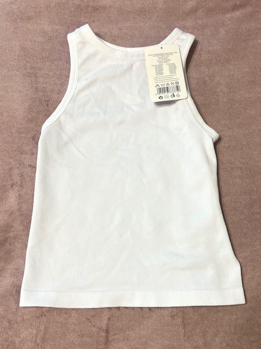 Майка жіноча біла в рубчик