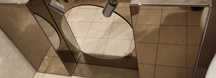 Espelho WC com iluminação e prateleiras