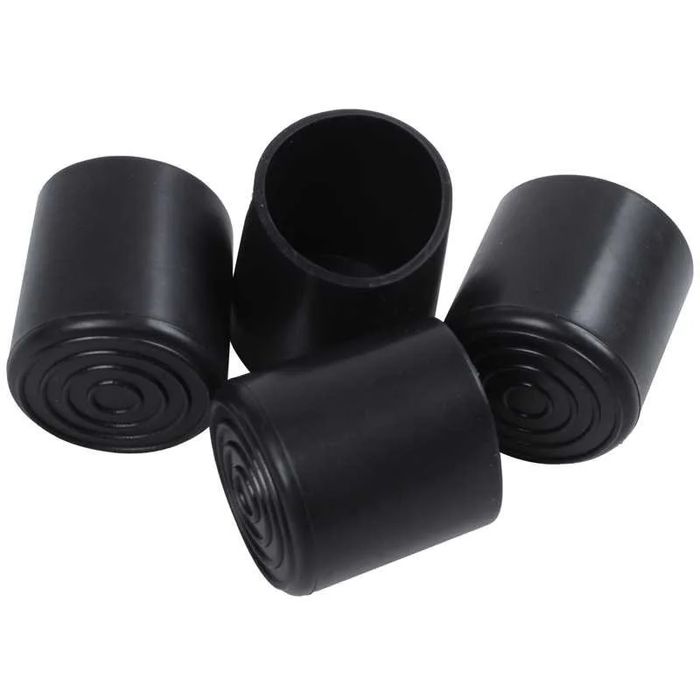 Nakładki gumowe ochronne na nogi krzeseł 25 mm czarne 24 szt