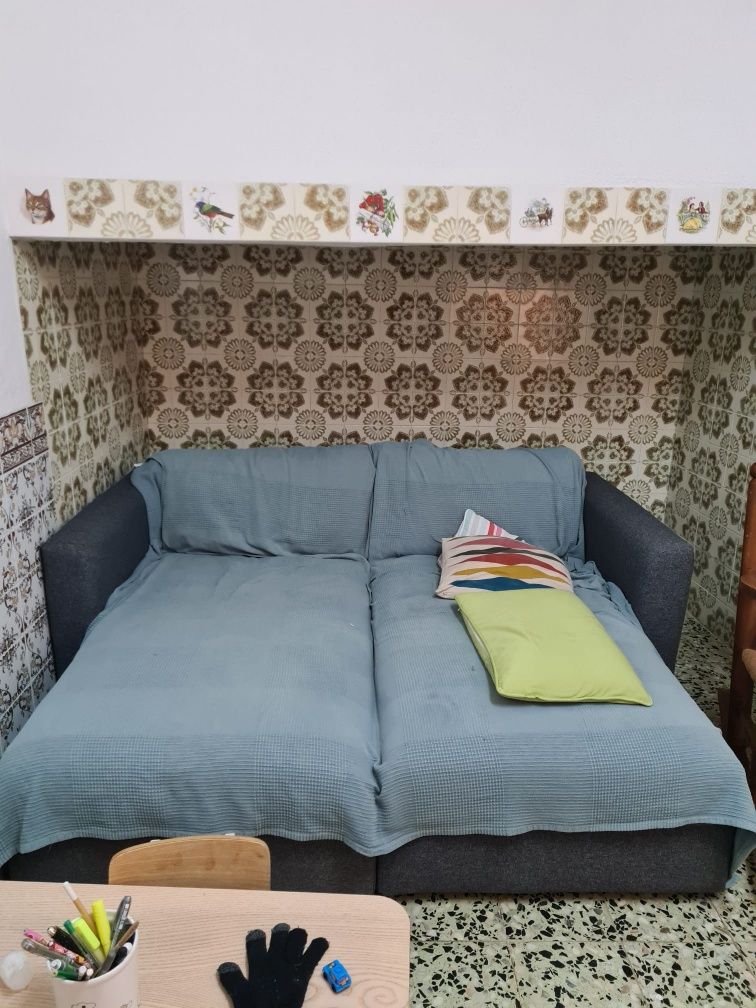 Sofá chaise longue Vimle IKEA cinza