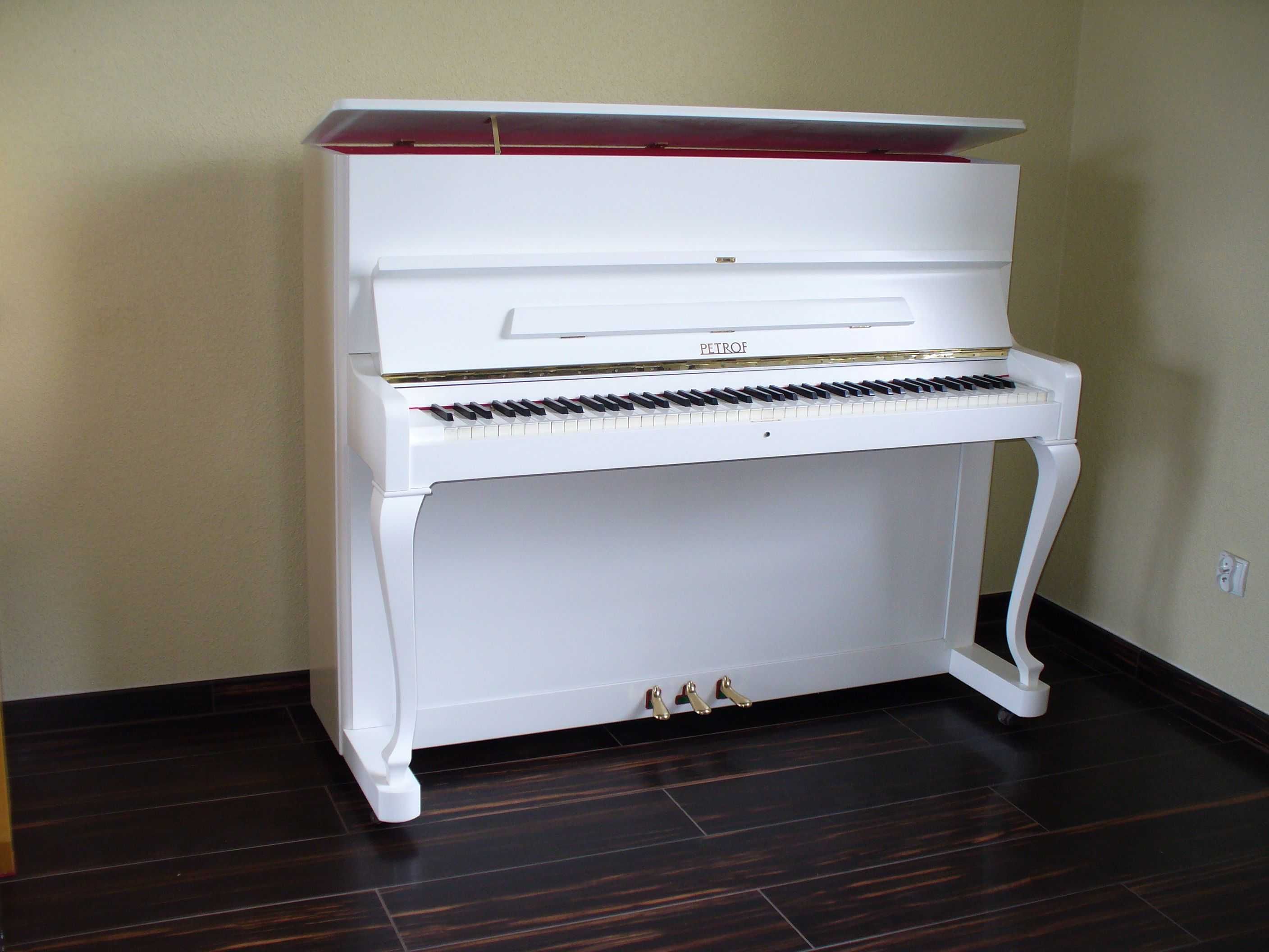 Pianino biale PETROF  117 idealne