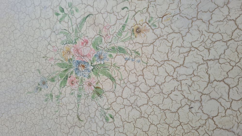 Mesa de madeira oval Vintage