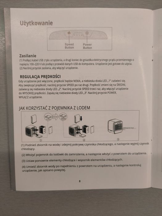 Klimator NeoTec OneCool z pojemnikiem na lód - idealny na gorące dni!