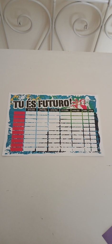 Horário escolar antigo