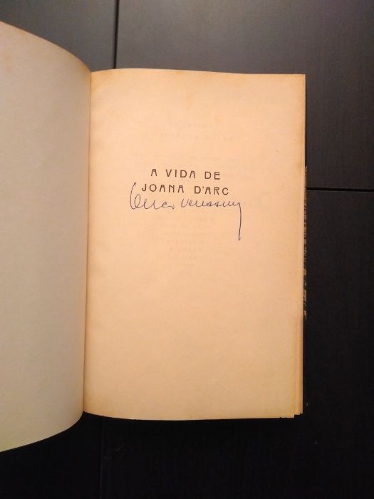 Raridade-Assinado pelo autor - Erico Veríssimo - A vida de Joana D'Arc