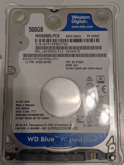 Жорсткий диск Western Digital, 500gb