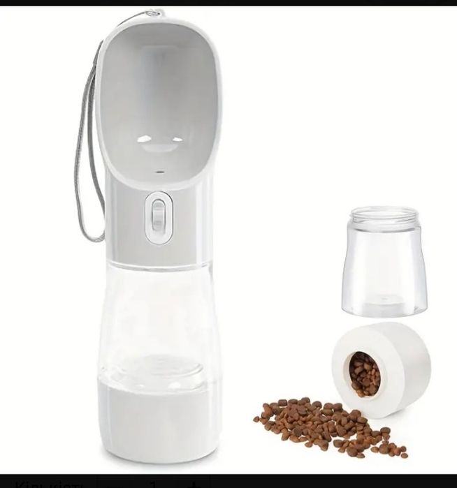 Бутылка для животных  води и корма ошейник в подарок