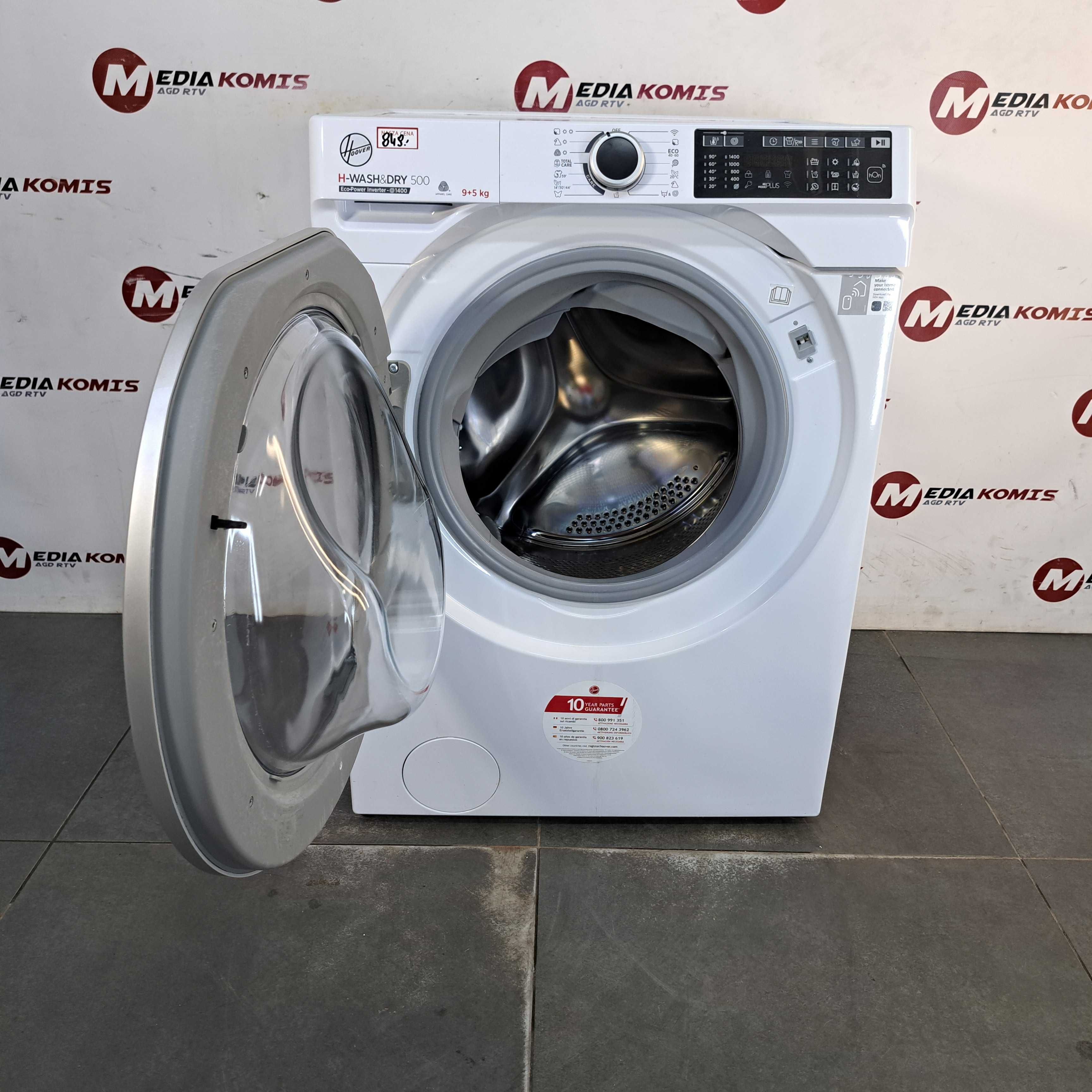 Pralko-Suszarka Hoover HD 495AMBS/1-S [12mcy gwar] A-D/9-5kg/1400obr