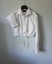 Біла рубашка кроп вкорочена