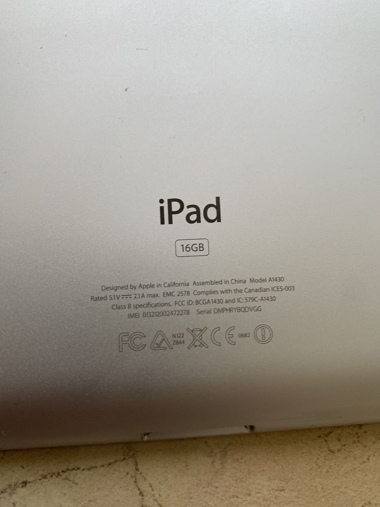 Планшет Apple iPad A1430,A1395