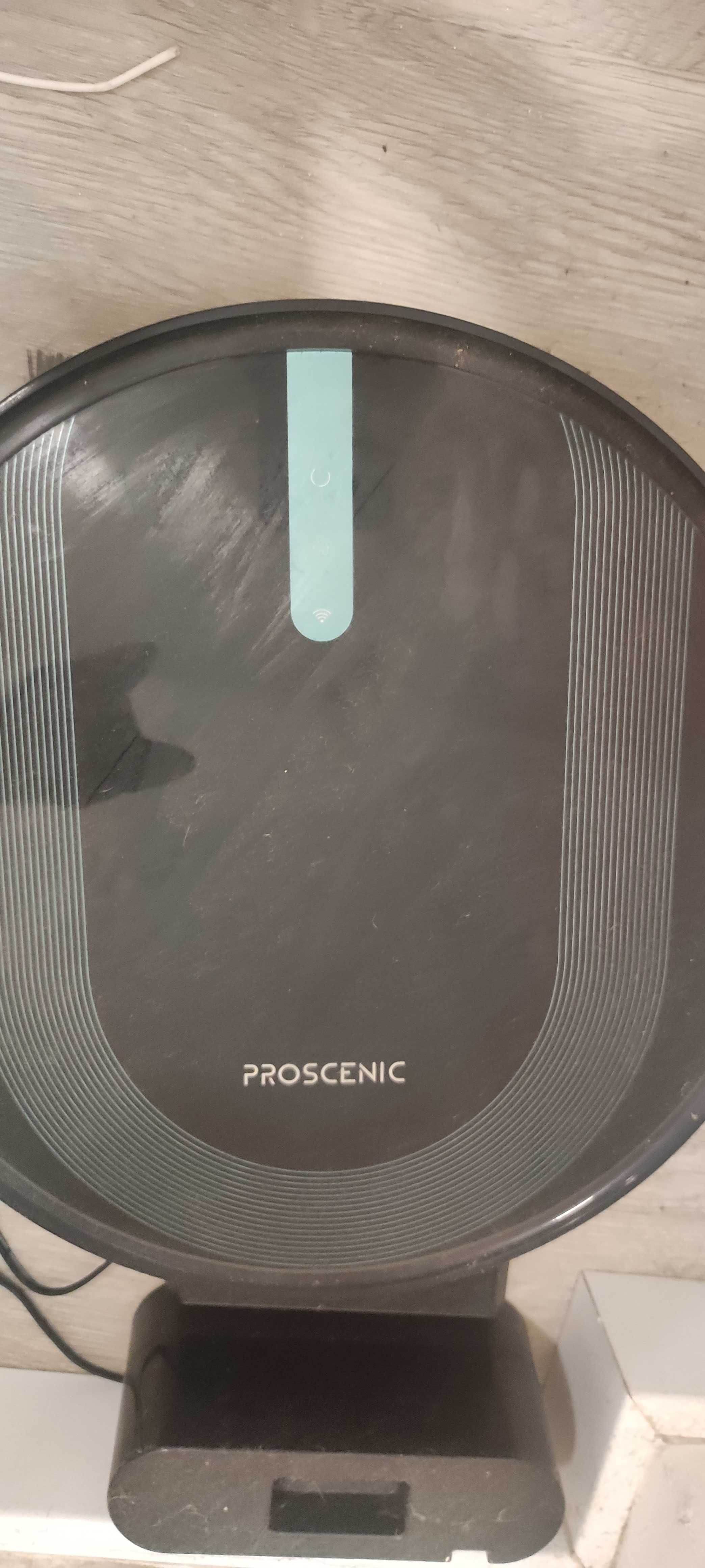 Aspirador robô proscenic pouco uso + oferta líquido limpeza