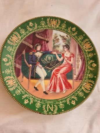 Talerz porcelanowy Napoleon i Jozefina