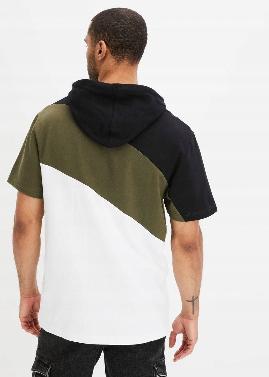 B.P.C Bluza męska z kapturem krótki rękaw bawełniana ^60/62, XXL