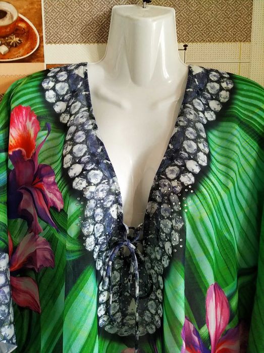 Шифонова пляжна накидка,парео 50-52 р