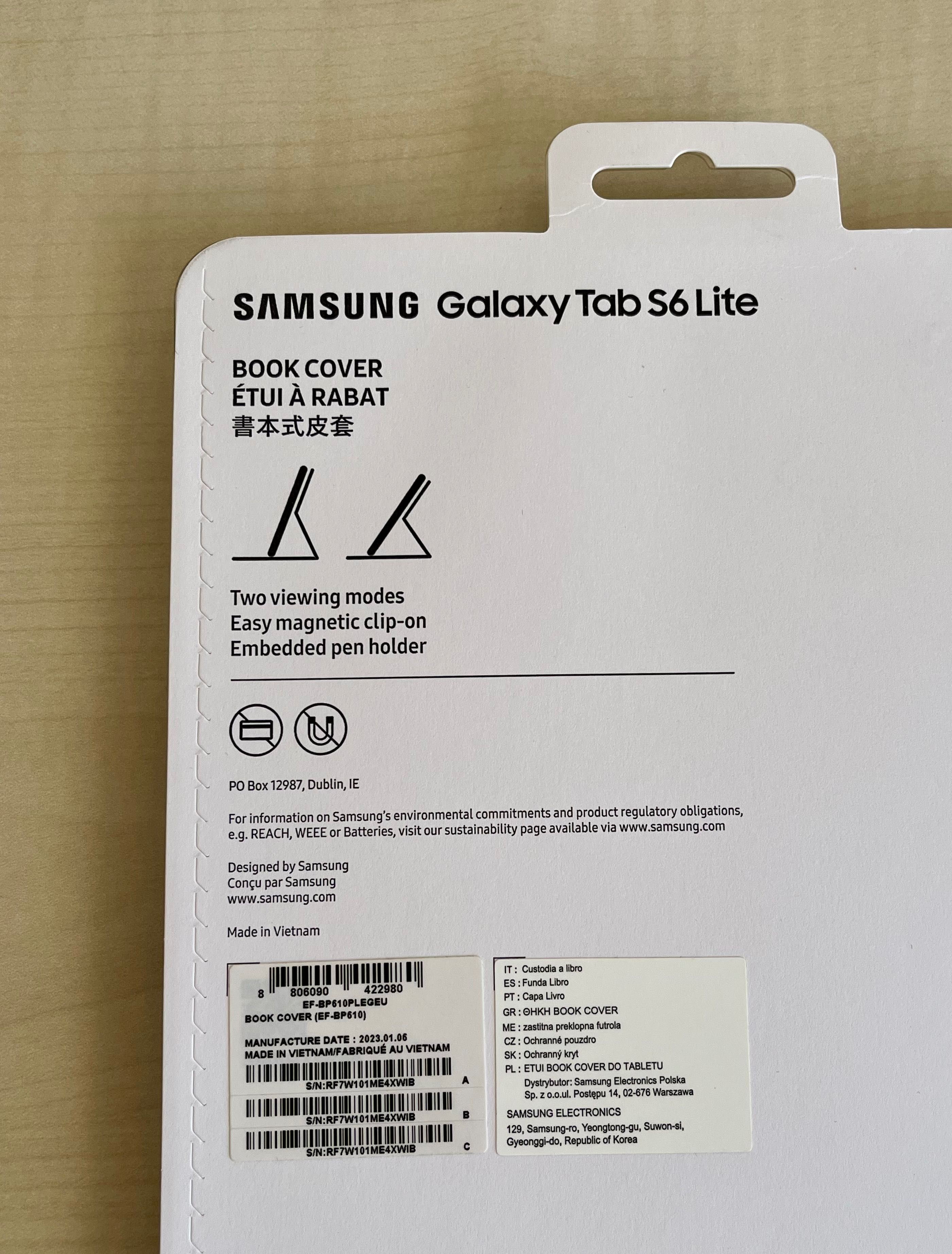 Capa Samsung Book Cover para Galaxy Tab S6 Lite 10.4'' - Azul
