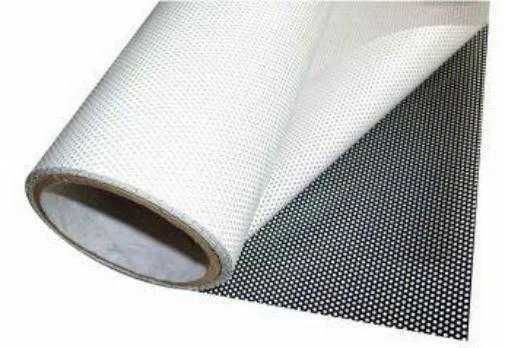 Пленка перфорированная Буча - пленка-сетка белая для окон автобусов