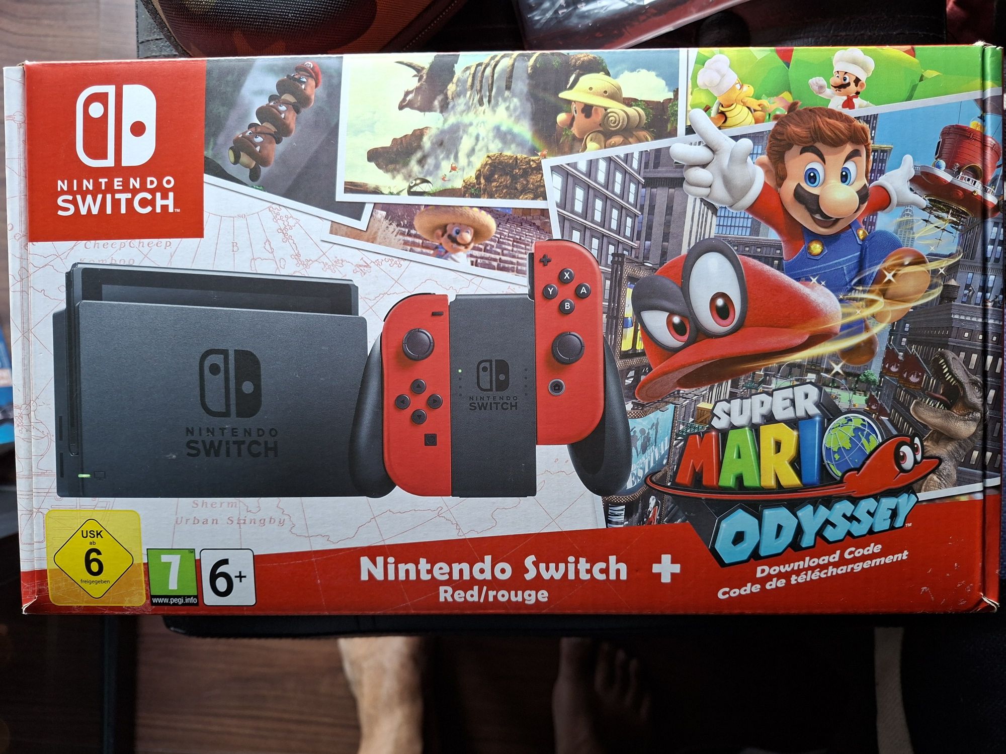nintendo switch mario edition em excelente estado completa em caixa