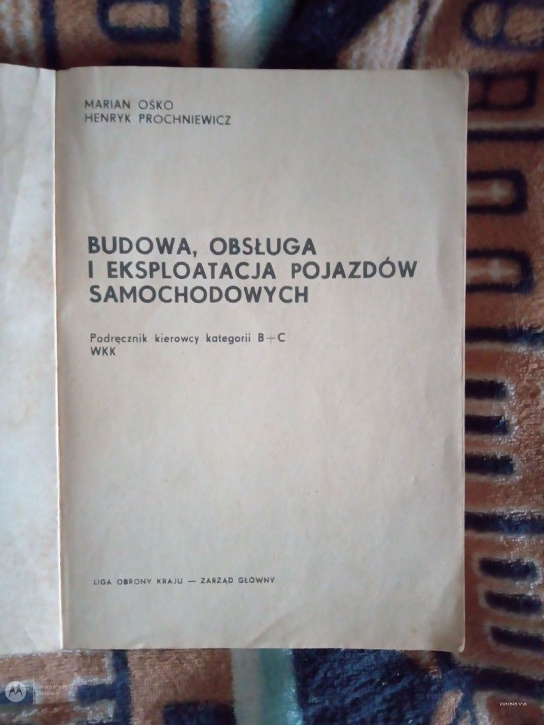 Sprzedam książkę Budowa, obsługa i eksploatacja pojazdów samochodowych