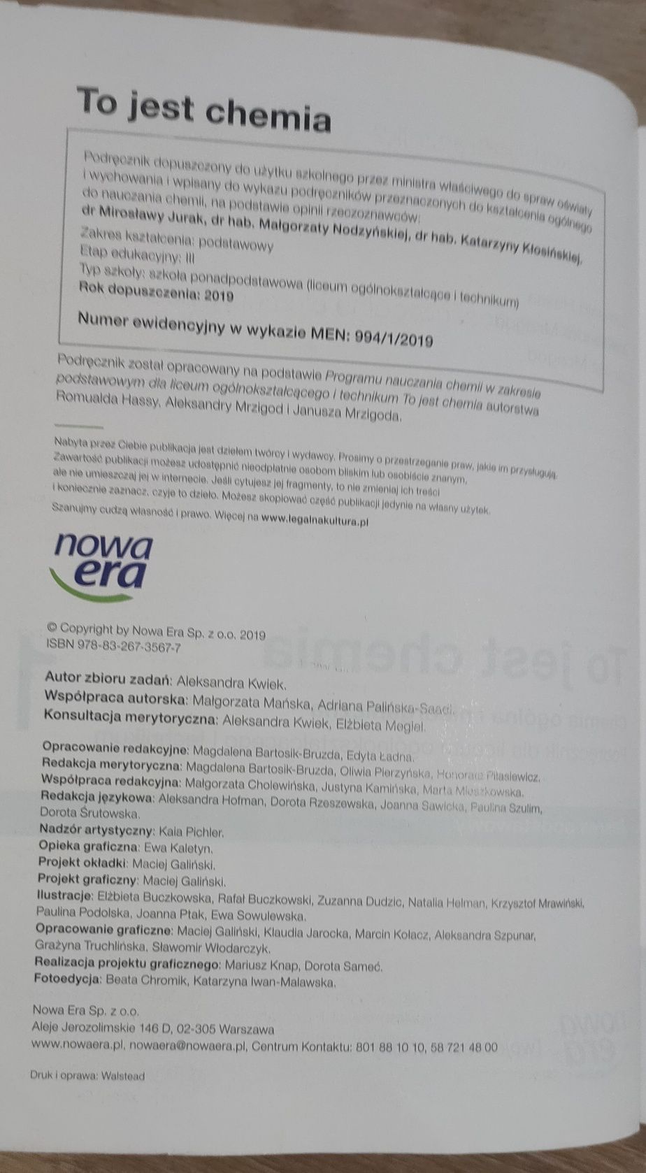 To jest chemia 1 zakres podstawowy