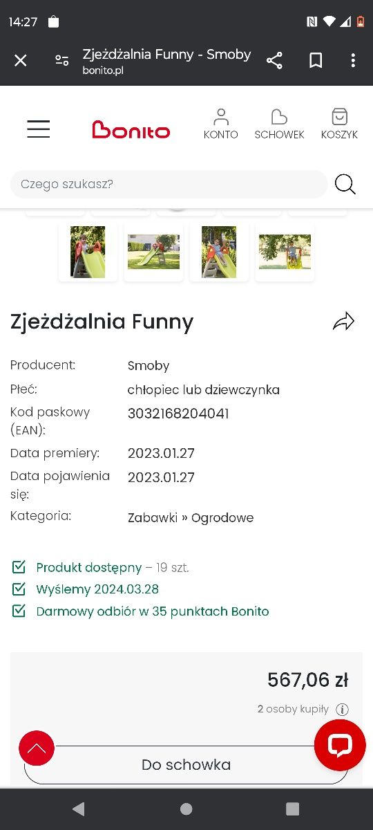 Zjeżdżalnia Smoby Funny