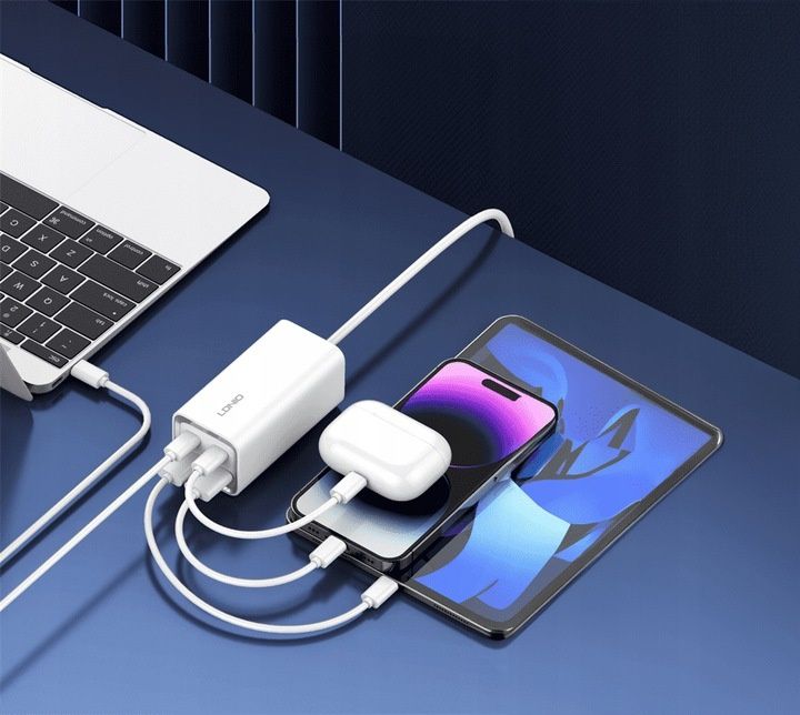 Ładowarka 65W LDNIO A4610C 2xUSB + 2xUSB-C PD 4 porty QC Szybkie