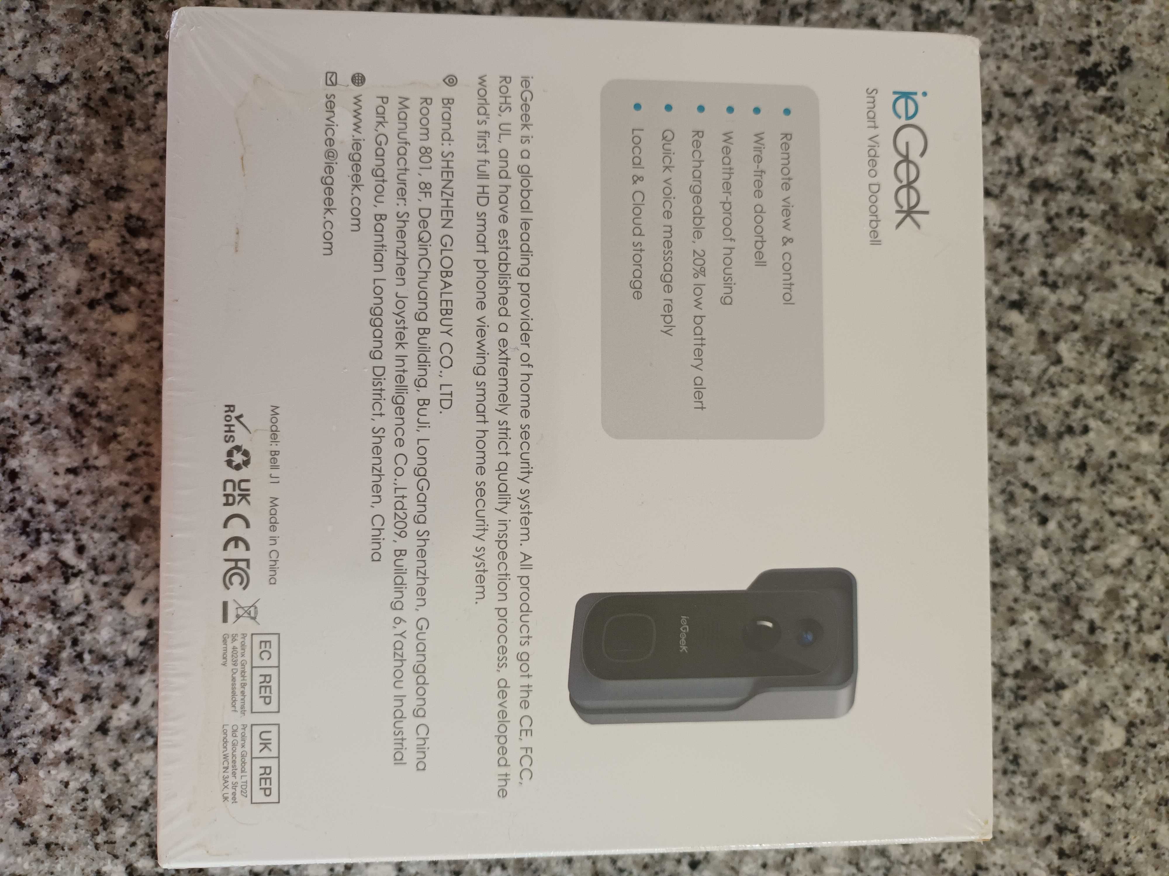 Videoporteiro XTU Campainha sem fios com câmera